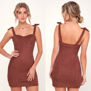 Free People Something ‘Bout You Tie Sleeve Slip Dress Terra Cotta NWT
